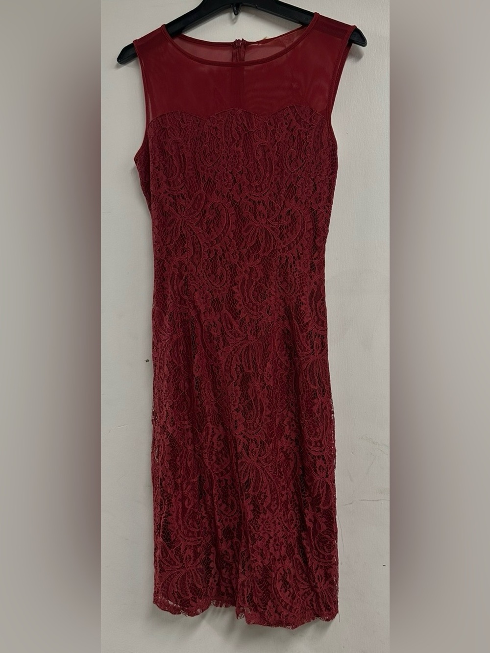 Phistic Womens Riley Sleeveless Burgundy Lace Sheath Dress New With Tags Size 6